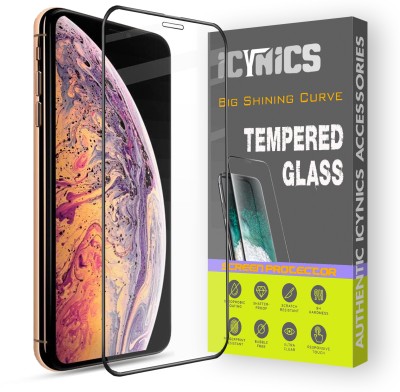 ICYNICS Edge To Edge Tempered Glass for Apple iPhone XS Max, Anti-Fingerprint, Waterproof, Oil-resistant, Bubble-Free, Anti-Static with Full Screen Coverage & Easy Installation(Pack of 1)