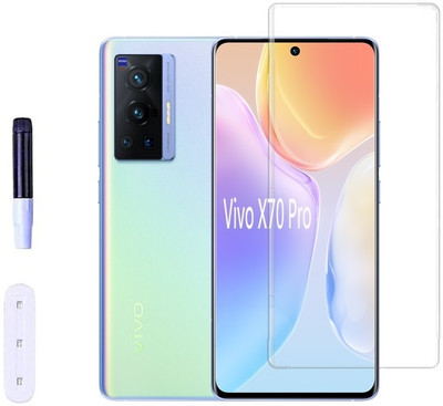 Bigil Edge To Edge Tempered Glass for Vivo X70 Pro, UV Curved Screen Protector(Pack of 1)