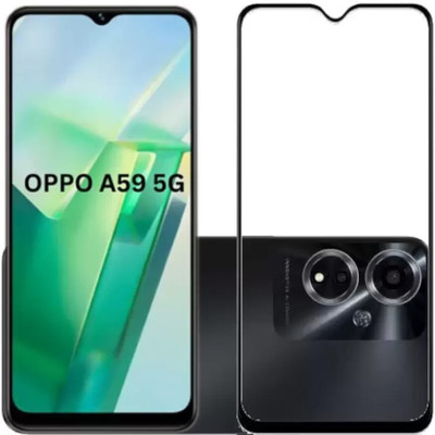 BRIGHTRON Edge To Edge Tempered Glass for OPPO A59 5G, OPPO A59, Oppo A59, Oppo A59 5G(Pack of 1)