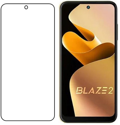 HINDU Edge To Edge Tempered Glass for Tempered Glass plastic & Fiber Smart infinix Lava Blaze 2(Pack of 1)