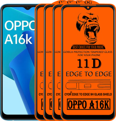 CYOR Edge To Edge Tempered Glass for OPPO A16K(Pack of 4)