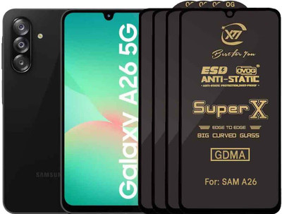 GDMA Edge To Edge Tempered Glass for SAMSUNG A26(Pack of 4)