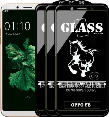 PFOAM Edge To Edge Tempered Glass for Oppo F5(Pack of 3)