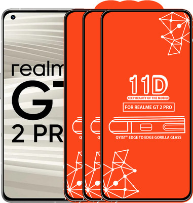 Qyist Edge To Edge Tempered Glass for Realme Gt 2 Pro(Pack of 3)