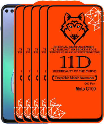 DeepzHub Edge To Edge Tempered Glass for Moto G100(Pack of 5)