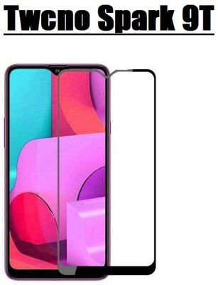 O2MG Edge To Edge Tempered Glass for Tecno Spark 9T(Pack of 1)