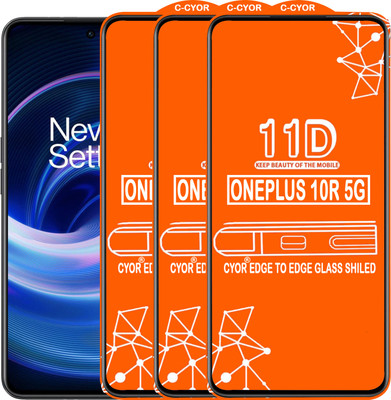 CYOR Edge To Edge Tempered Glass for ONEPLUS 10R 5G(Pack of 3)