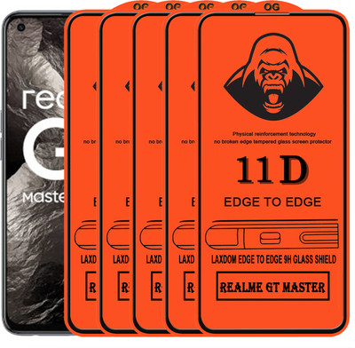 Laxdom Edge To Edge Tempered Glass for REALME GT MASTER(Pack of 5)