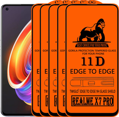11D Edge To Edge Tempered Glass for REALME X7 PRO(Pack of 2)