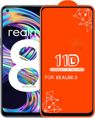 SEVEN7STAR Edge To Edge Tempered Glass for Realme 8(Pack of 1)