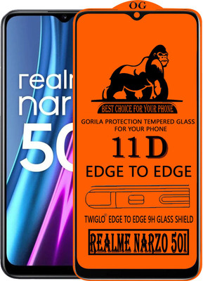 TWIGLO Edge To Edge Tempered Glass for REALME NARZO 50I(Pack of 1)