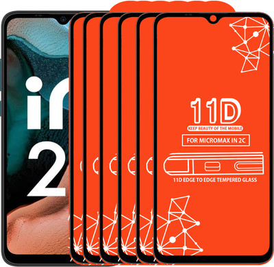 Roxel Edge To Edge Tempered Glass for Micromax In 2C(Pack of 6)