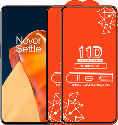 Qyist Edge To Edge Tempered Glass for Oneplus 9(Pack of 2)