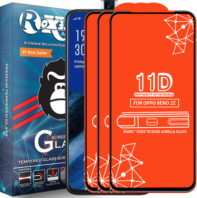 Roxel Edge To Edge Tempered Glass for OPPO Reno 2z(Pack of 3)