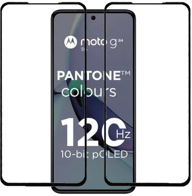 HOBBYTRONICS Edge To Edge Tempered Glass for MOTOROLA g84 5G, MOTOROLA g84, moto g84, moto g84 5G(Pack of 2)