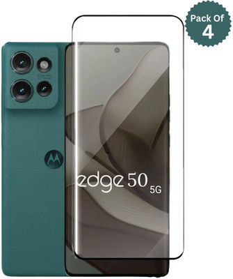 KWINE CASE Edge To Edge Tempered Glass for Moto Edge 50(Pack of 4)