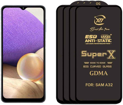 GDMA Edge To Edge Tempered Glass for SAMSUNG A 32(Pack of 4)
