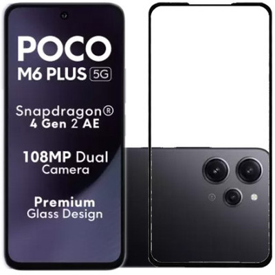 KMPERED Tempered Glass Guard for POCO M6 Plus 5G, POCO M6 Plus, Poco M6 Plus, Poco M6 Plus 5G(Pack of 1)