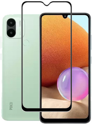 KMPERED Edge To Edge Tempered Glass for POCO C50, Poco C50(Pack of 1)
