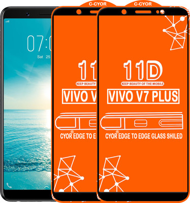 CYOR Edge To Edge Tempered Glass for VIVO V7 Plus(Pack of 2)