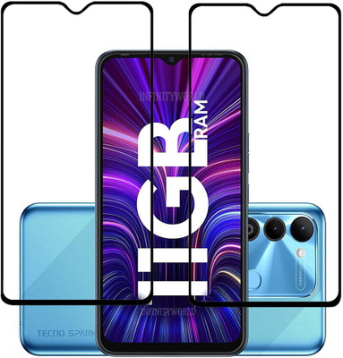 INFINITYWORLD Edge To Edge Tempered Glass for Tecno Spark 9(Pack of 2)