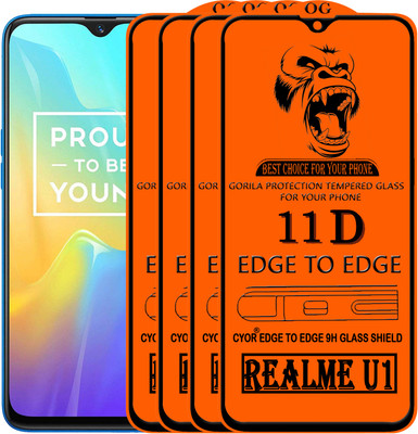 CYOR Edge To Edge Tempered Glass for Realme U1(Pack of 4)