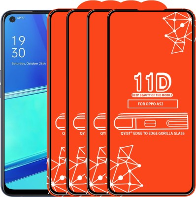 Qyist Edge To Edge Tempered Glass for Oppo A52 2020(Pack of 4)