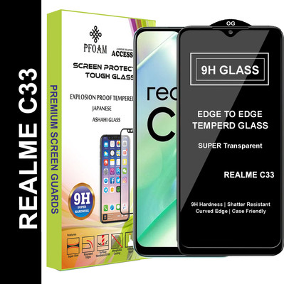 PFOAM Edge To Edge Tempered Glass for REALME C33(Pack of 1)