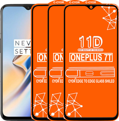 CYOR Edge To Edge Tempered Glass for ONEPLUS 7T(Pack of 3)