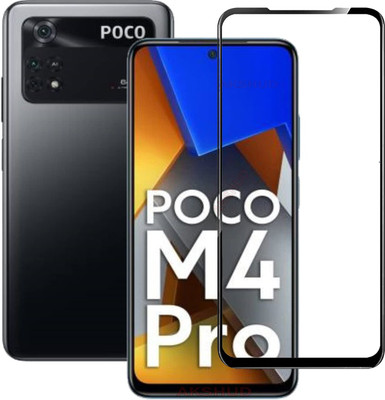 NaturalBuy Edge To Edge Tempered Glass for POCO M4 Pro 4G-Gorilla Glass with Curved Edges1009(Pack of 1)