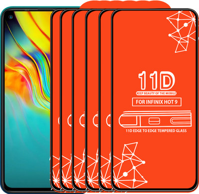 Qyist Edge To Edge Tempered Glass for Infinix Hot 9(Pack of 6)