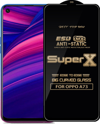 Qyist Edge To Edge Tempered Glass for OPPO A73(Pack of 1)
