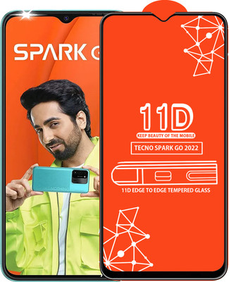 Roxel Edge To Edge Tempered Glass for Tecno Spark Go 2022(Pack of 1)