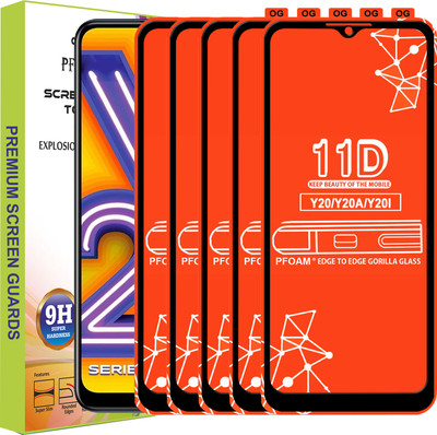 PFOAM Edge To Edge Tempered Glass for VIVO Y20I(Pack of 5)