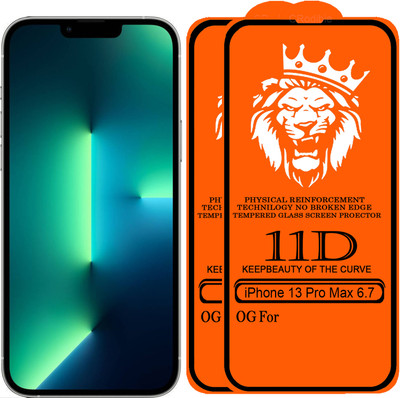 DeepzHub Edge To Edge Tempered Glass for iPhone 13 Pro Max(Pack of 2)