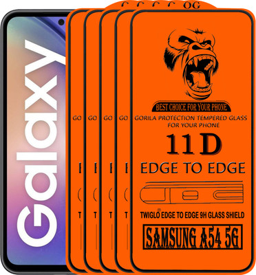 TWIGLO Edge To Edge Tempered Glass for SAMSUNG A54 5G(Pack of 5)