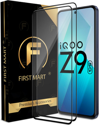 FIRST MART Edge To Edge Tempered Glass for iQOO Z9 5G, iQOO Z9, Z9 5G(Pack of 2)