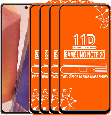 TWIGLO Edge To Edge Tempered Glass for SAMSUNG NOTE 20(Pack of 4)