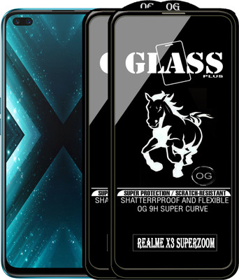 PFOAM Edge To Edge Tempered Glass for REALME X3 SUPERZOOM(Pack of 2)