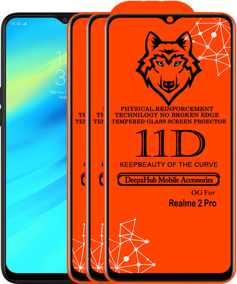 DeepzHub Edge To Edge Tempered Glass for Realme 2 Pro(Pack of 3)