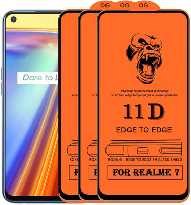 1DOLLAR Edge To Edge Tempered Glass for Realme 7-11D (Packof 3)(Pack of 3)