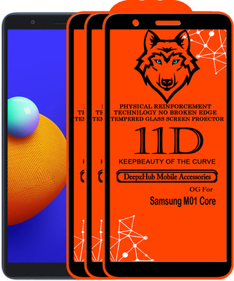 CRodible Edge To Edge Tempered Glass for Samsung Galaxy M01 Core(Pack of 3)