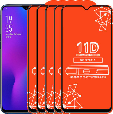 Qyist Edge To Edge Tempered Glass for Oppo R17(Pack of 5)