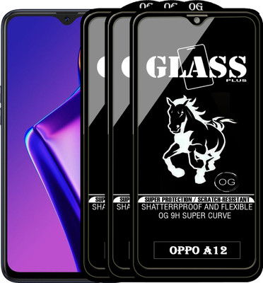 PFOAM Edge To Edge Tempered Glass for OPPO A12(Pack of 3)