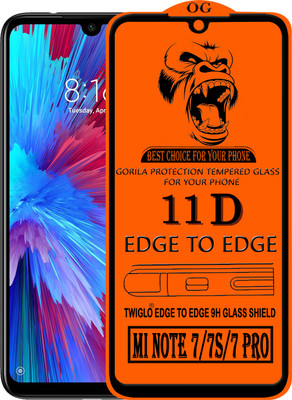 TWIGLO Edge To Edge Tempered Glass for REDMI NOTE 7 PRO(Pack of 1)