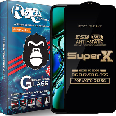 Roxel Edge To Edge Tempered Glass for MOTO G42 5G(Pack of 1)
