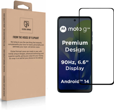GLOBAL NOMAD Edge To Edge Tempered Glass for MOTOROLA G04, MOTOROLA G04s, MOTOROLA g24, MOTOROLA g24 Power(Pack of 1)