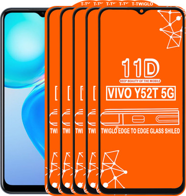 TWIGLO Edge To Edge Tempered Glass for VIVO Y52T 5G(Pack of 5)