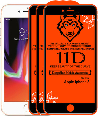 CRodible Edge To Edge Tempered Glass for Apple iPhone 8(Pack of 3)
