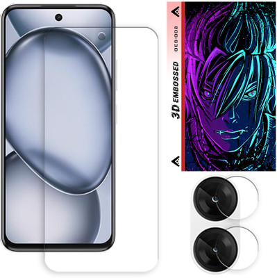 ARBAN Edge To Edge Tempered Glass for itel A80 4G Tempered Glass Screen Protector | Anti-Scratch | Edge to Edge Full Coverage | 9H Hardness (1 FRONT SCREEN GUARD + 1 CAMERA LENS PROTECTOR + 1 FREE BACK EMBOSSED SKIN002)(Pack of 1)